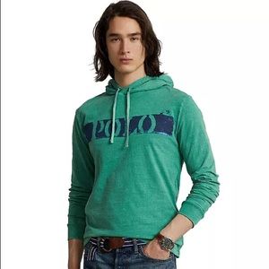 Ralph Lauren Polo Logo Jersey Hooded T-shirt